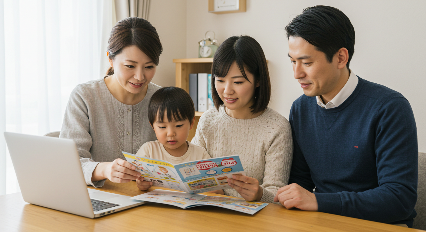 習い事に悩む親子のイメージ