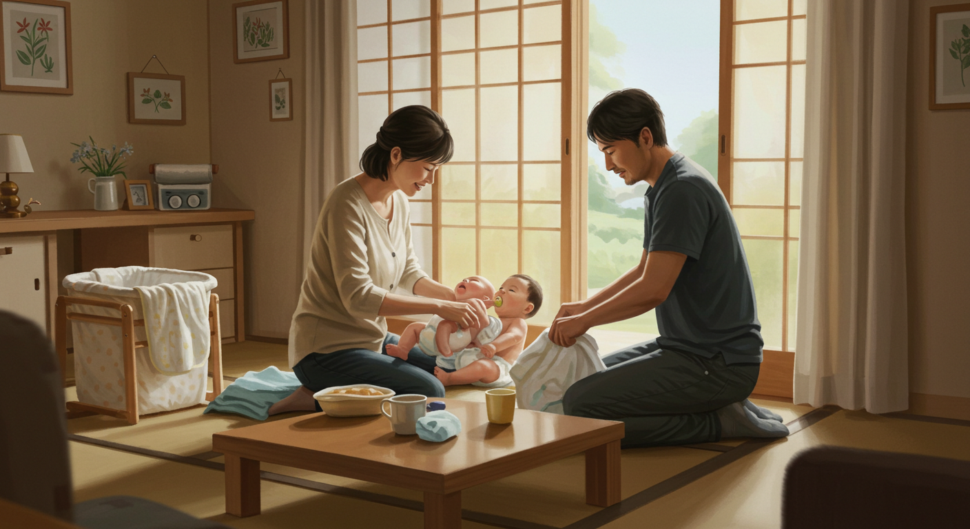 1歳双子と共働き夫婦の朝